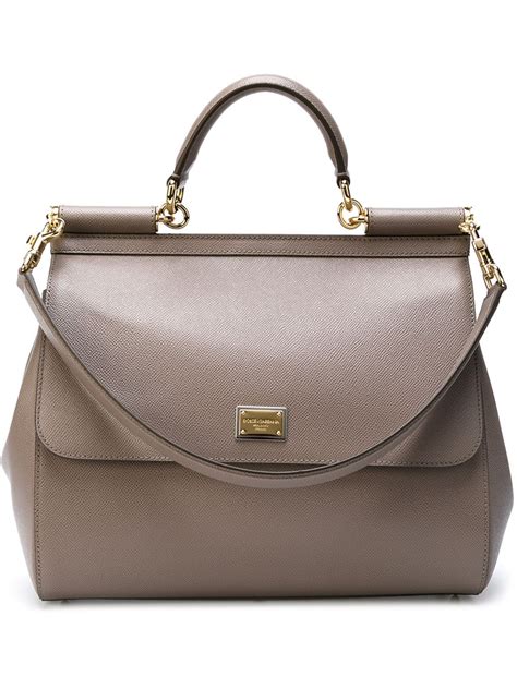 Large Sicily handbag in Grey for Women 